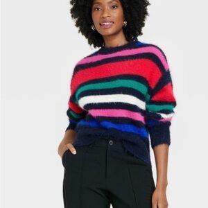 a new day Multicolor Striped Pullover Sweater